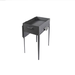 GIOVE - Barbecue 35x50x72 a Carbone o Carbonella Robusto con coperchio