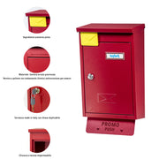 Gaia FLAG - Cassetta Postale con segnalatore Di Presenza