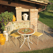 Sedia da Giardino in Ferro Modello Trasimeno – Schienale Traforato, Con o Senza Braccioli