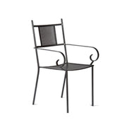 Sedia da Giardino in Ferro Modello Trasimeno – Schienale Traforato, Con o Senza Braccioli