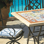 Struttura tavolo da Giardino in Ferro Modello Torre – Struttura Robusta per Piani in Ceramica o Pietra