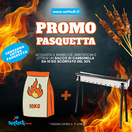 SAGITTARIO - Griglia per Arrosticini in acciaio inox con carbonella inclusa